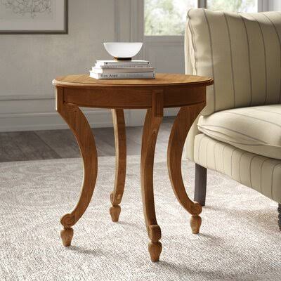 Solid Wood End Table Natural Wax N840