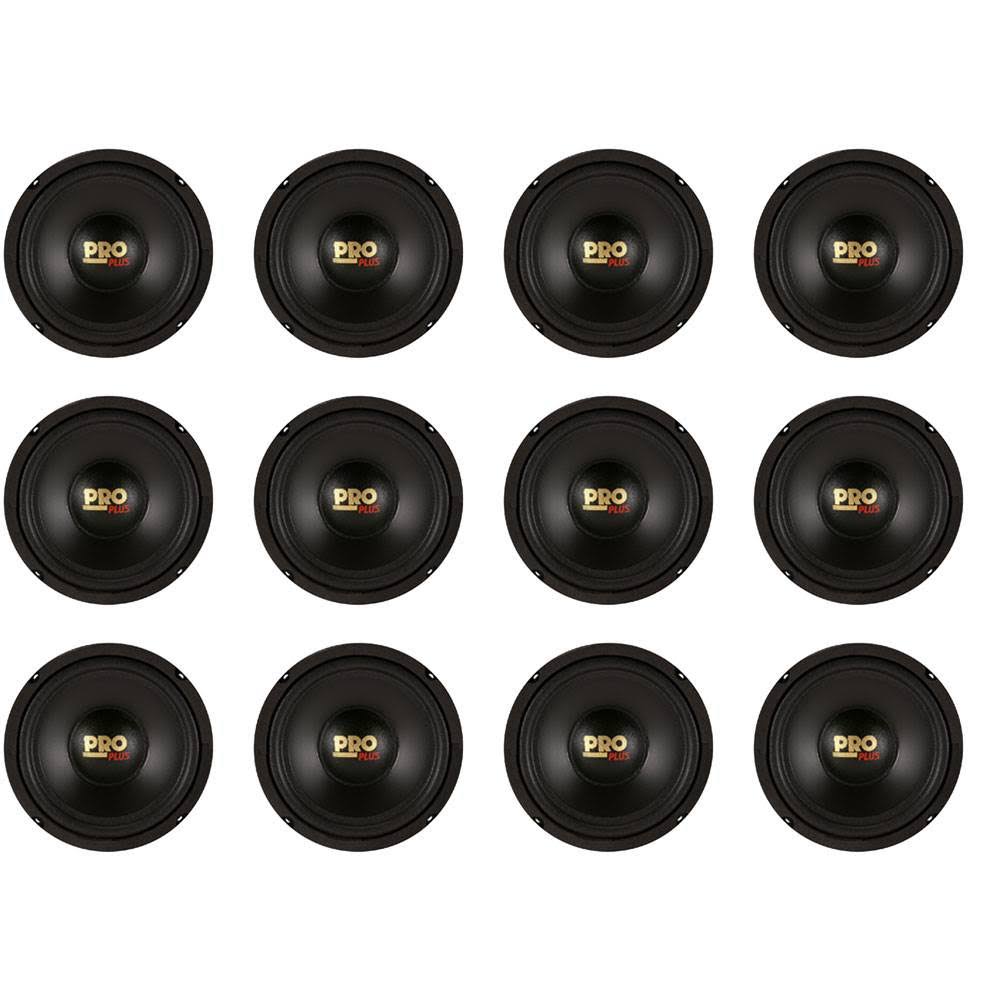 12 Pack 200 Watt Car Audio Midrange Woofer Speaker W391