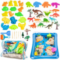 48 PC Dinosaur SandBox Toys with Sand Tray and Storage Bag G30548