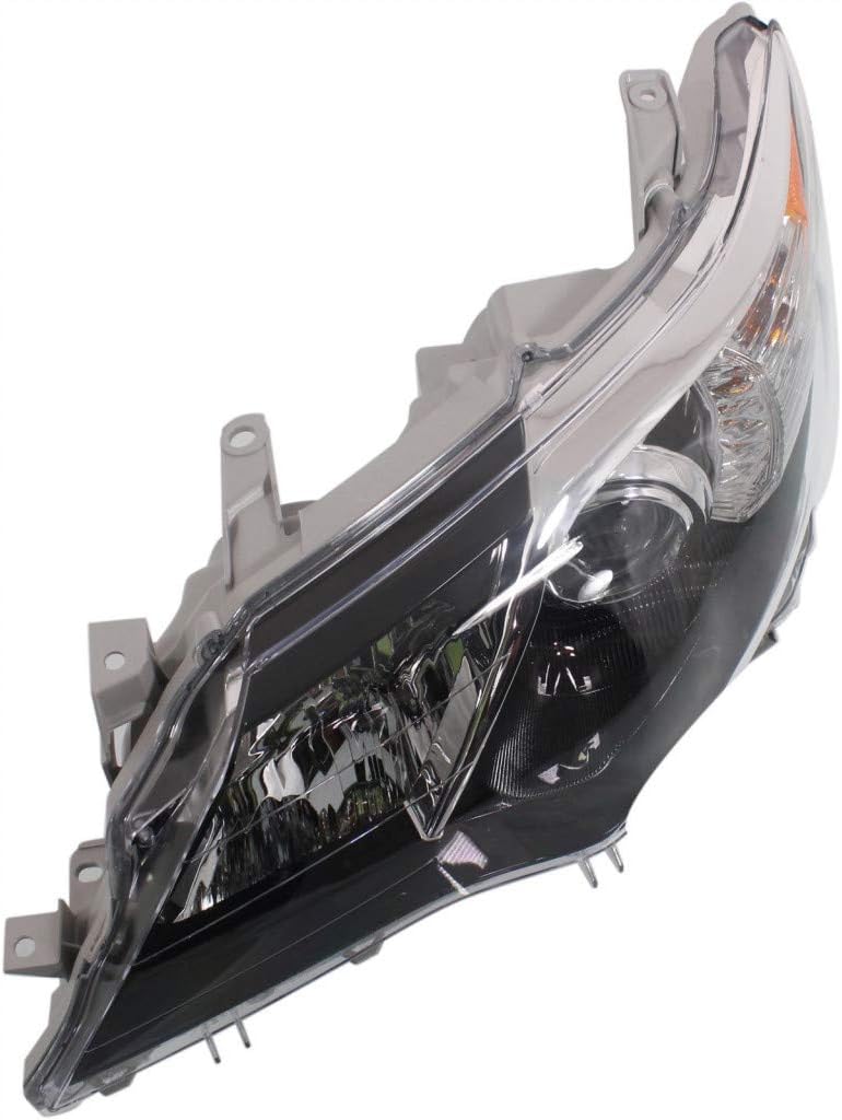 Passenger Side Halogen Headlight Assembly for Toyota Camry 2012 2013 2014 SE/Sport Model C80124