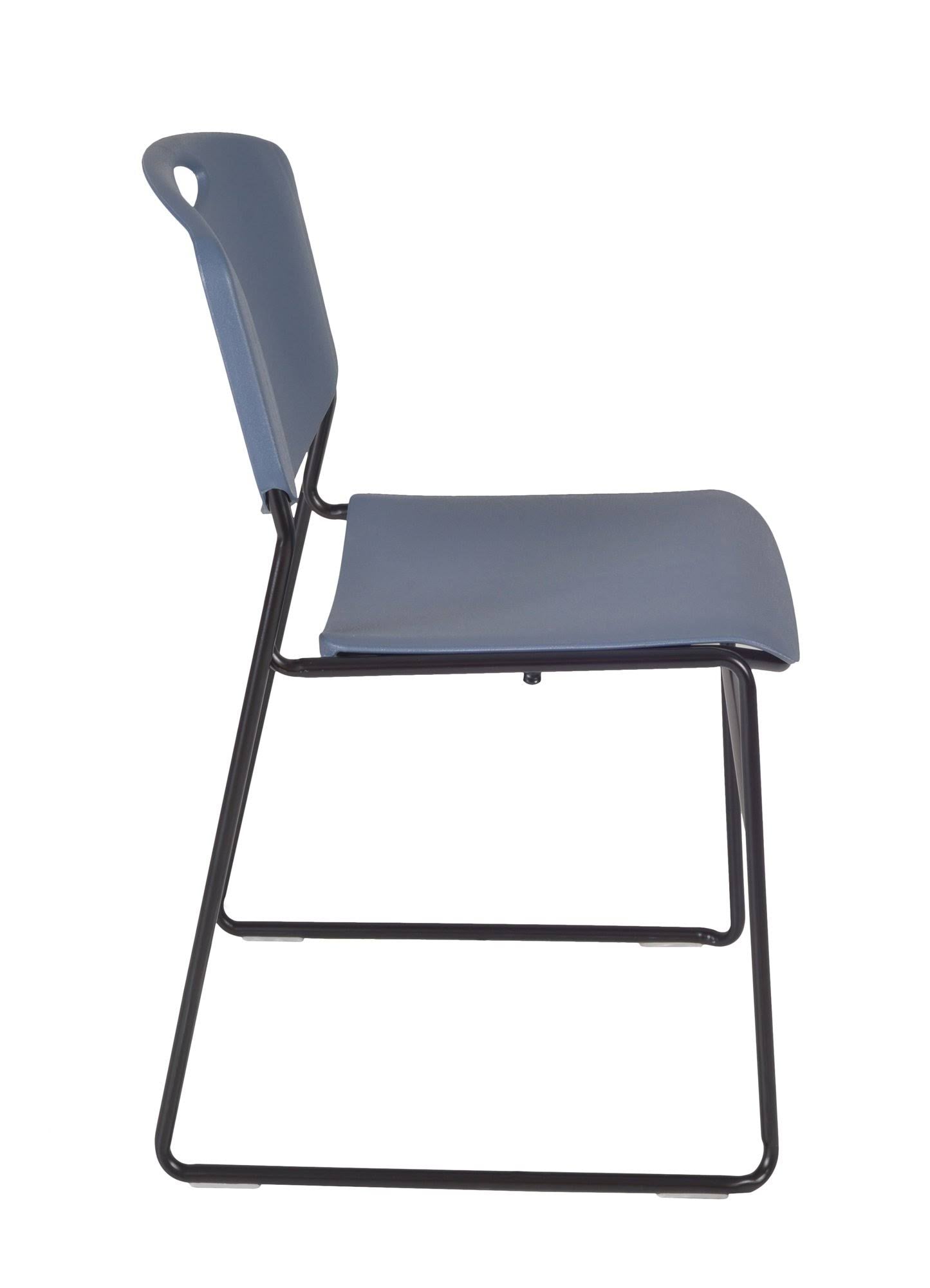 Cherry Black Square Breakroom Table with 4 Stack Chairs F633993