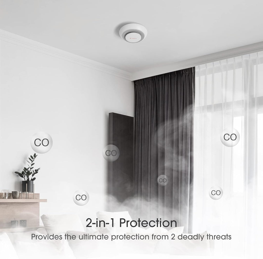 10 Years Battery Wireless Interconnected Combination Smoke and Carbon Monoxide Detector Alarm, 3-Pack U64331