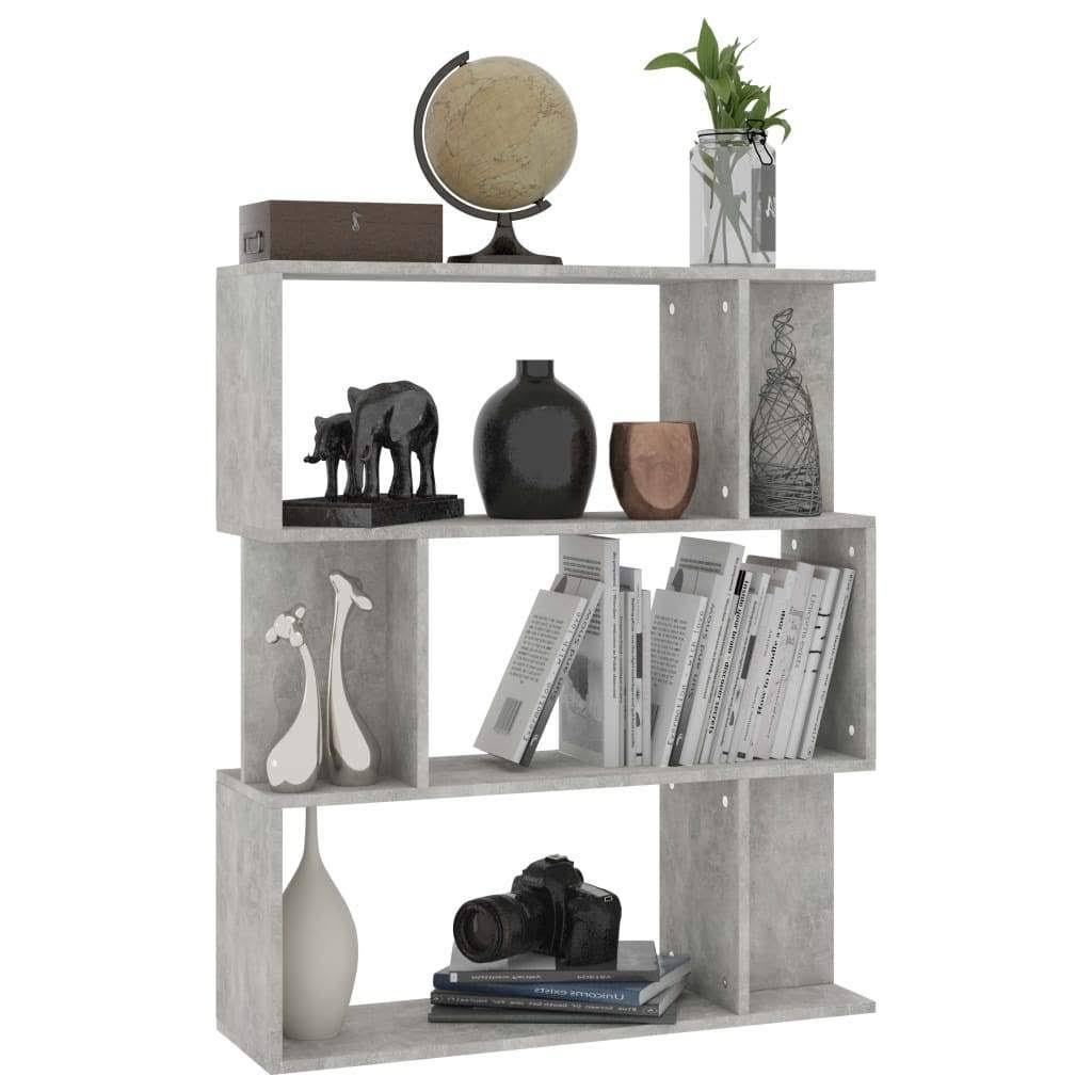 Gray Book Cabinet Room Divider Chipboard P339831