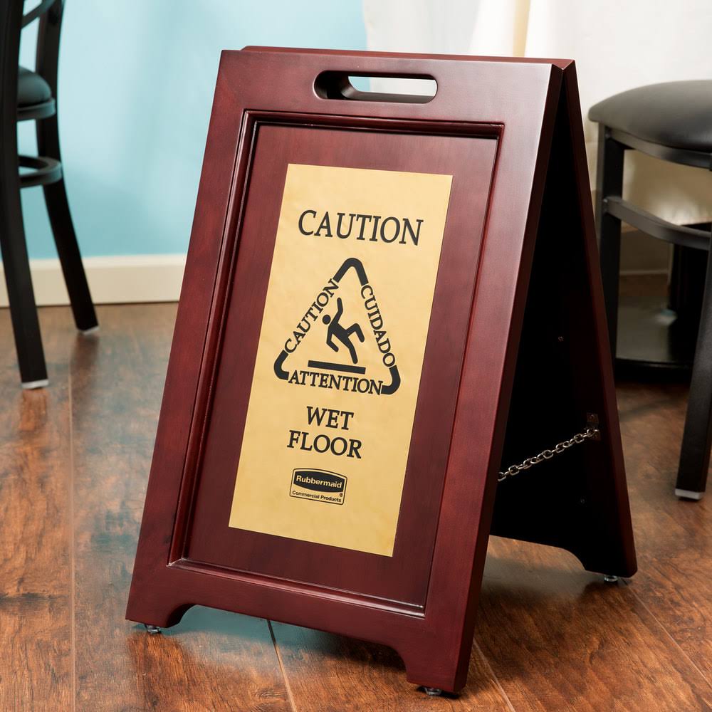 Brown & Brass 2-Sided CAUTION Sign O384