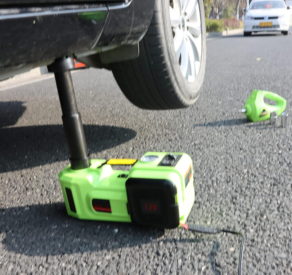 5T Hydraulic Electric Car Jack with Impact Wrench, Tire Inflator and LED Light C378747