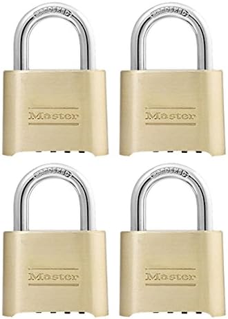 Padlock, Set Your Own Combination Lock, 2 in. Wide, Pack of 4 T1777