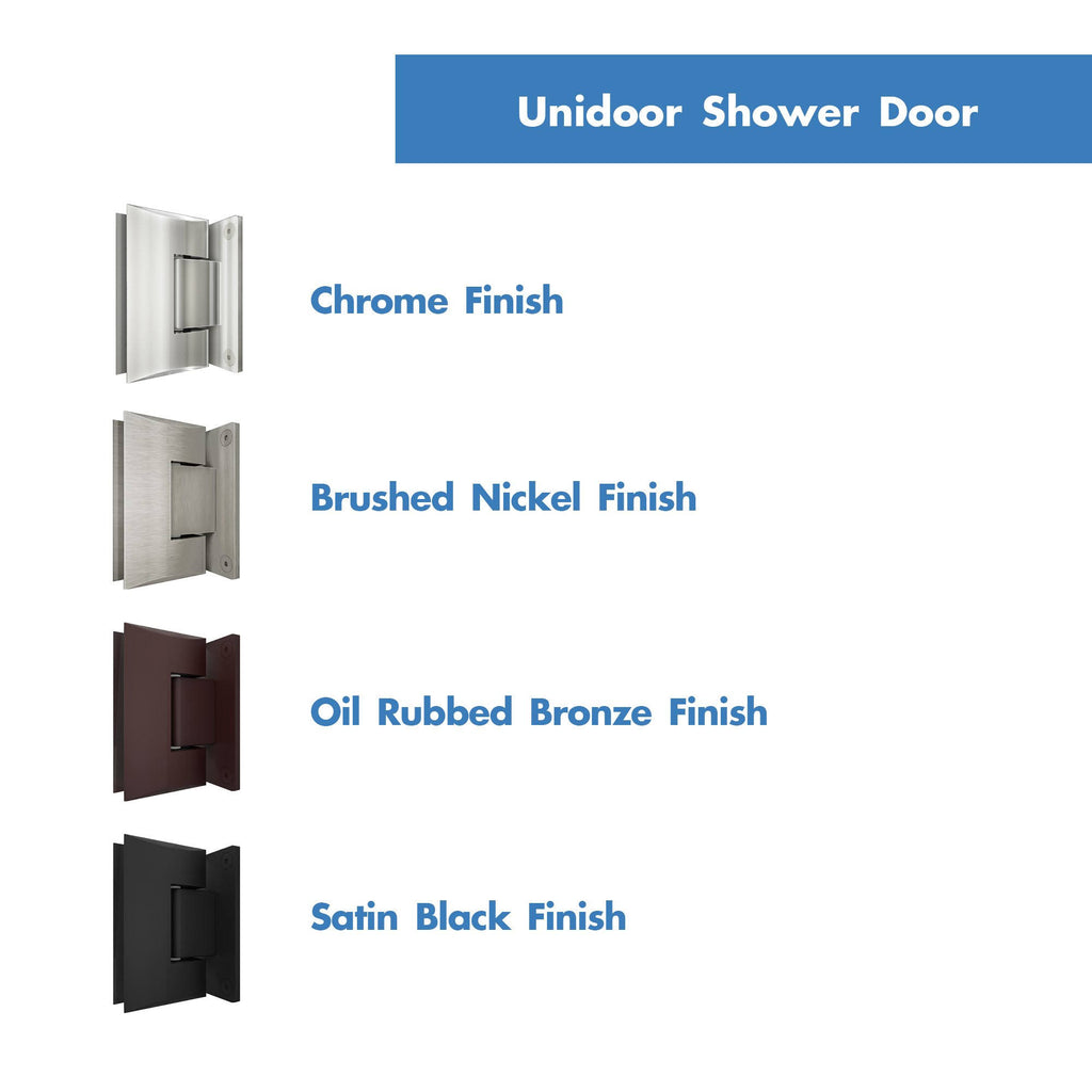 Frameless Hinged Shower Door Brushed Nickel J762965