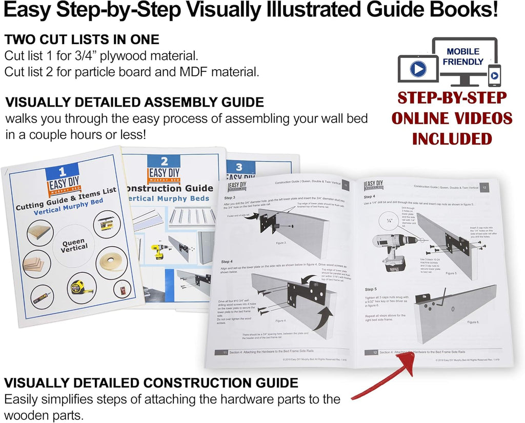 Full Size Murphy Bed Hardware Kit K268789