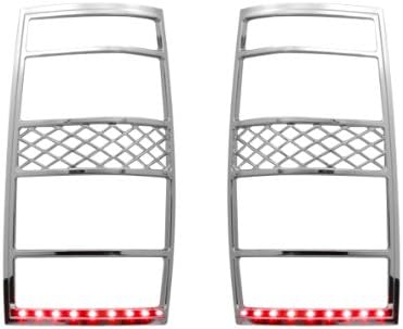 Auto Chrome LED Tail Light Bezel Trim Cover Pack of 2 K578019