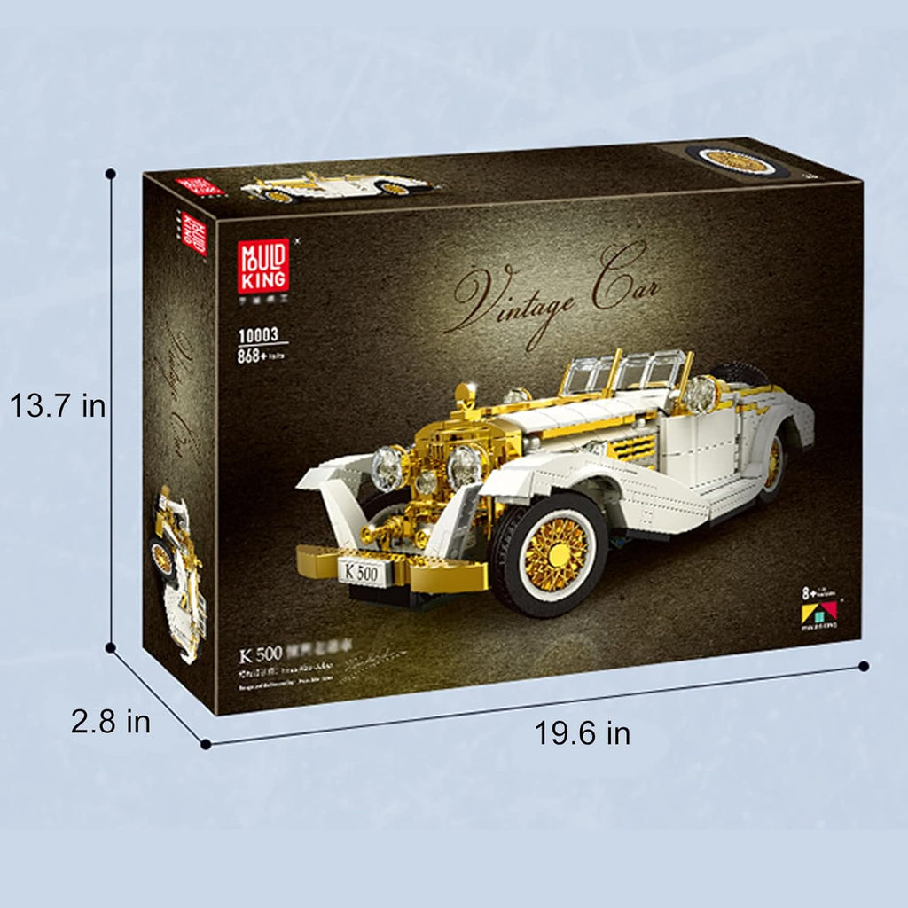1:14 Scale Retro Car Model Building Blocks Set (868 Pcs) A95827