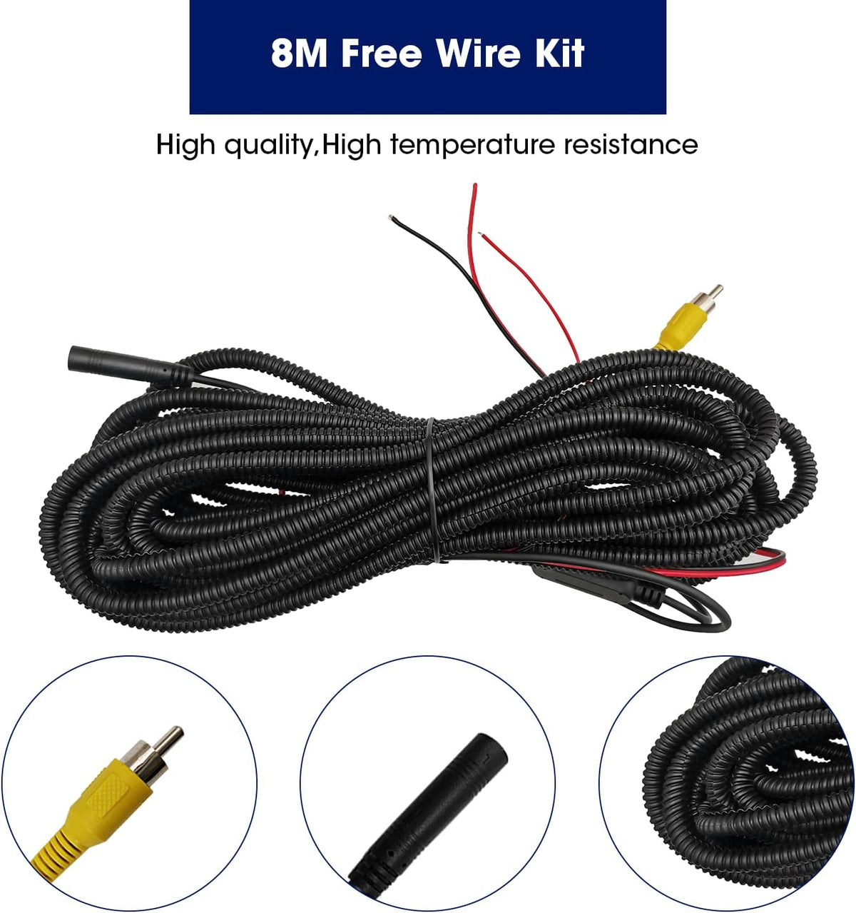 Tailgate Handle Backup Camera with RCA Connector Pack of 2 Q8549