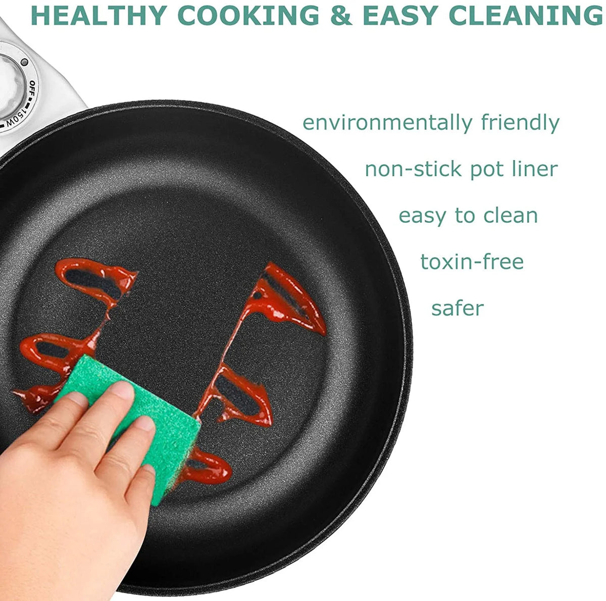 Non-Stick Electric Hot Pot with Temperature Control H7465