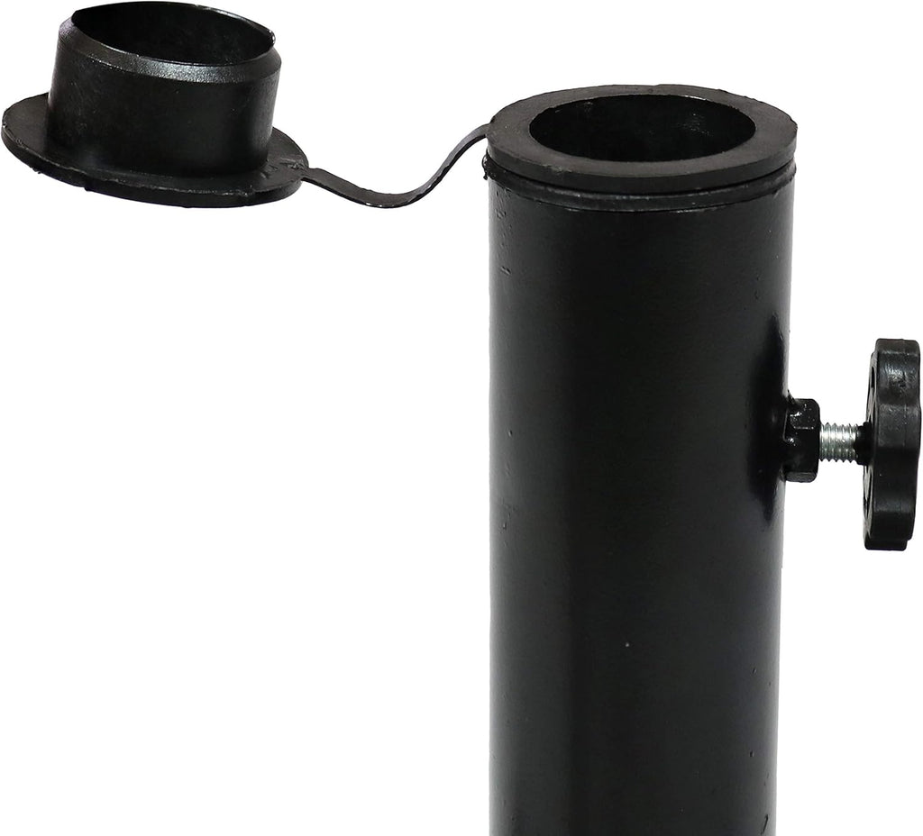 22-Inch Square Cast Iron Umbrella Base Black H3388