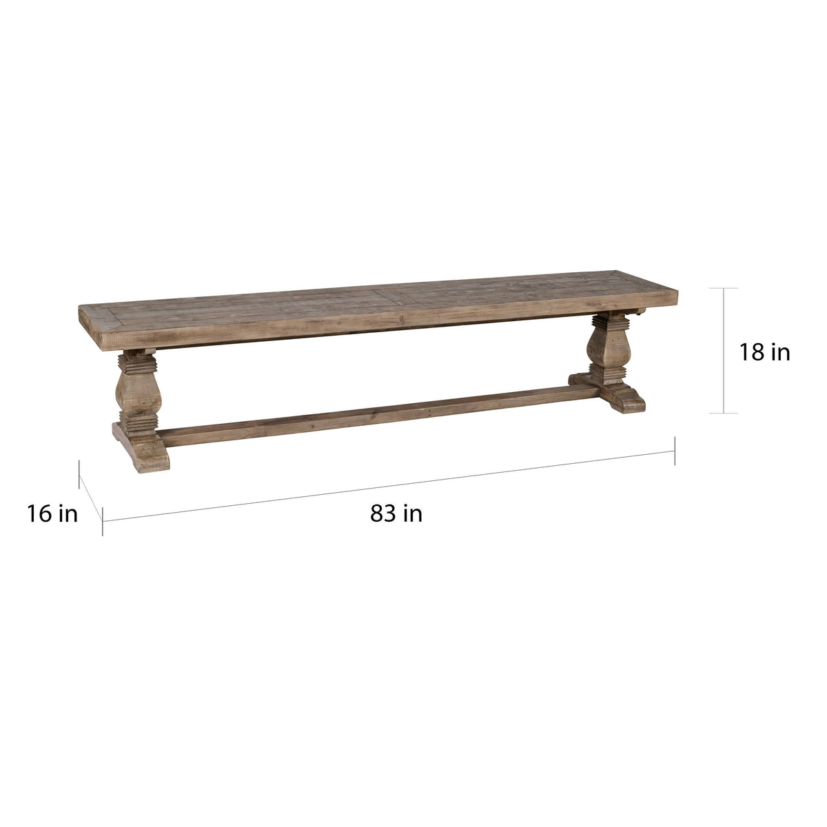 Quincy Backless Dining Bench B53082