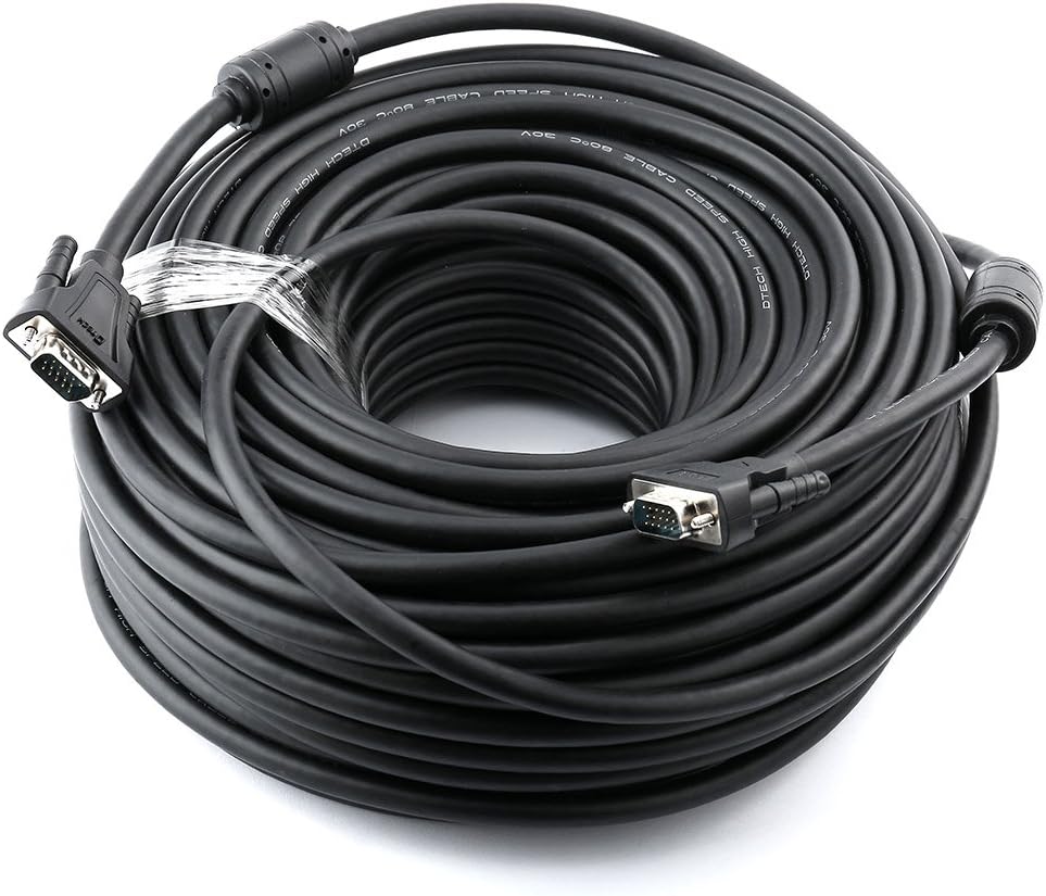 100 Feet VGA Cable Male to Male Black T551614