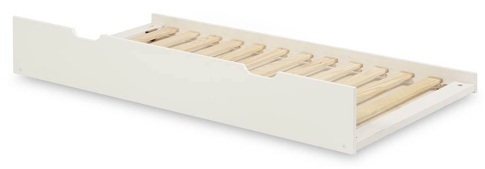 White Day Bed with Twin Trundle and Panel Headboard C4743