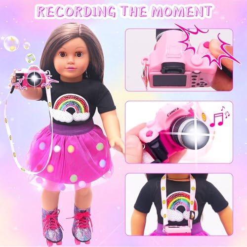 18 Inch Doll Travel Set Including Suitcase Luggage and Dress Q8794