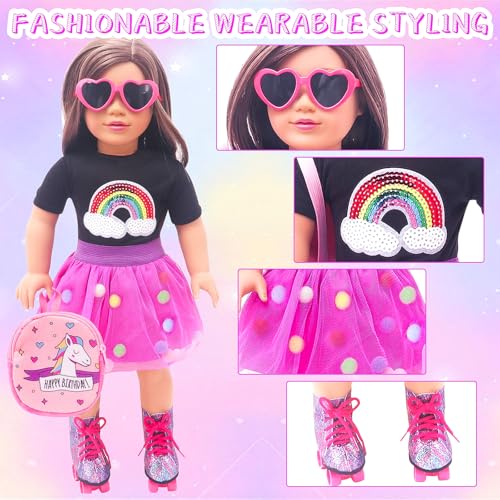 18 Inch Doll Travel Set Including Suitcase Luggage and Dress Q8794