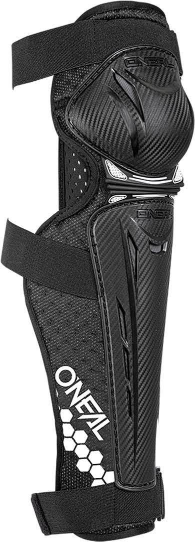 Black-White Carbon Look Knee Protectors, Size M Z7923