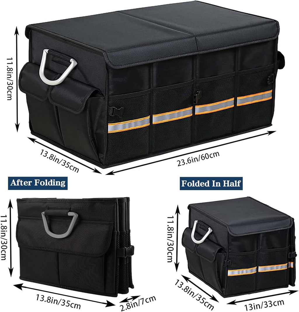 Black Multi-Compartment Car Trunk Organizer P619