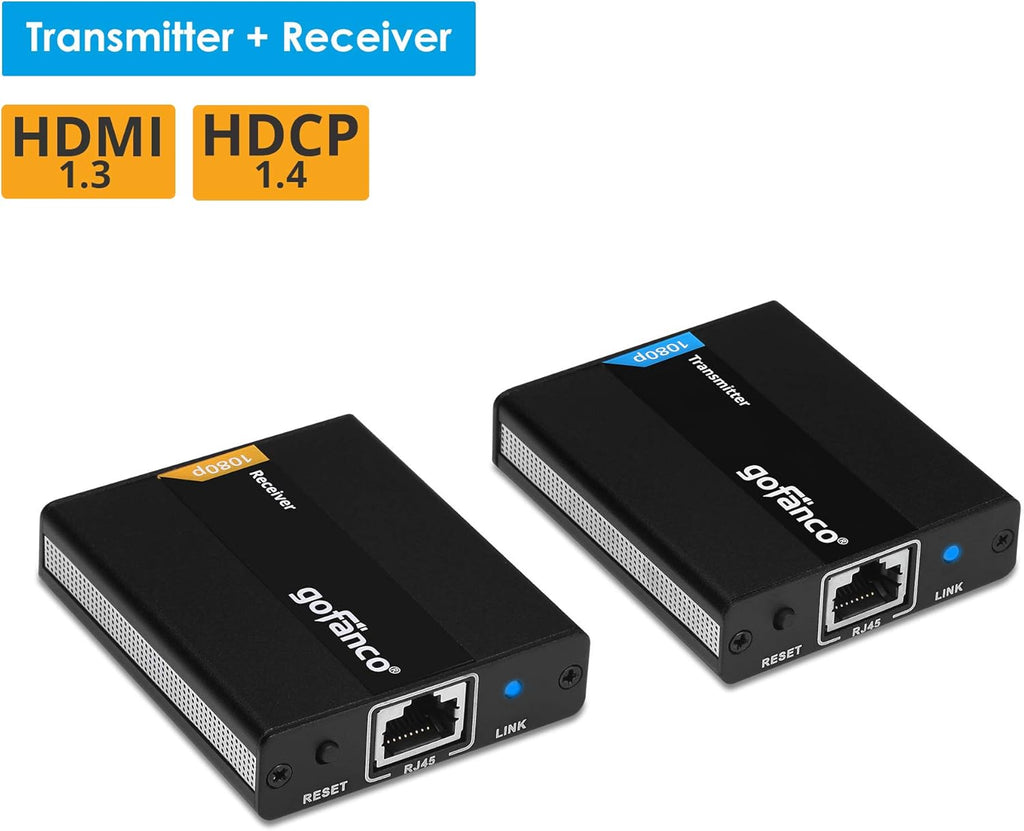 HDMI Extender Over Ethernet Cat6, 394ft, IR Extension, 1080p F247