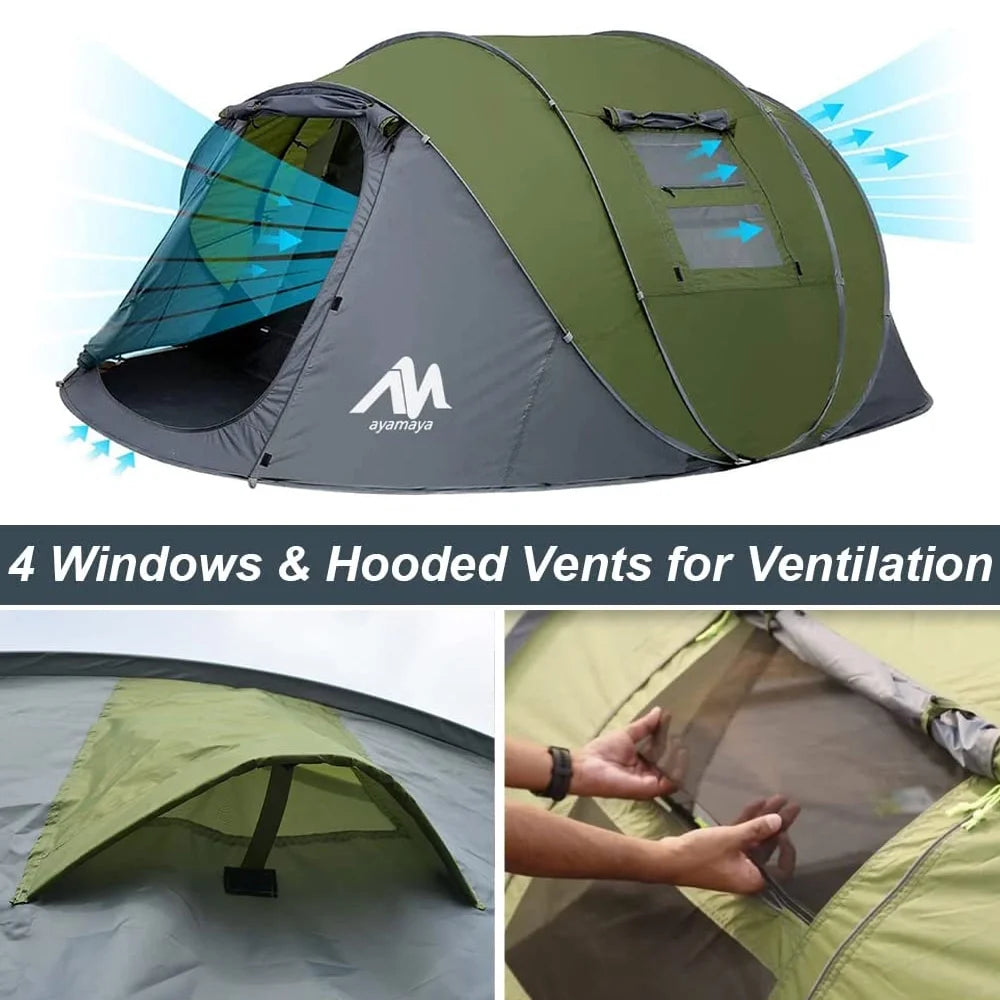 6 Person Pop up Tent with Vestibule F338330