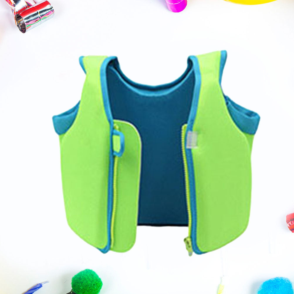 Children Boy Girl Swim Vest Buoyancy Swimsuit Size M (Green) O176498