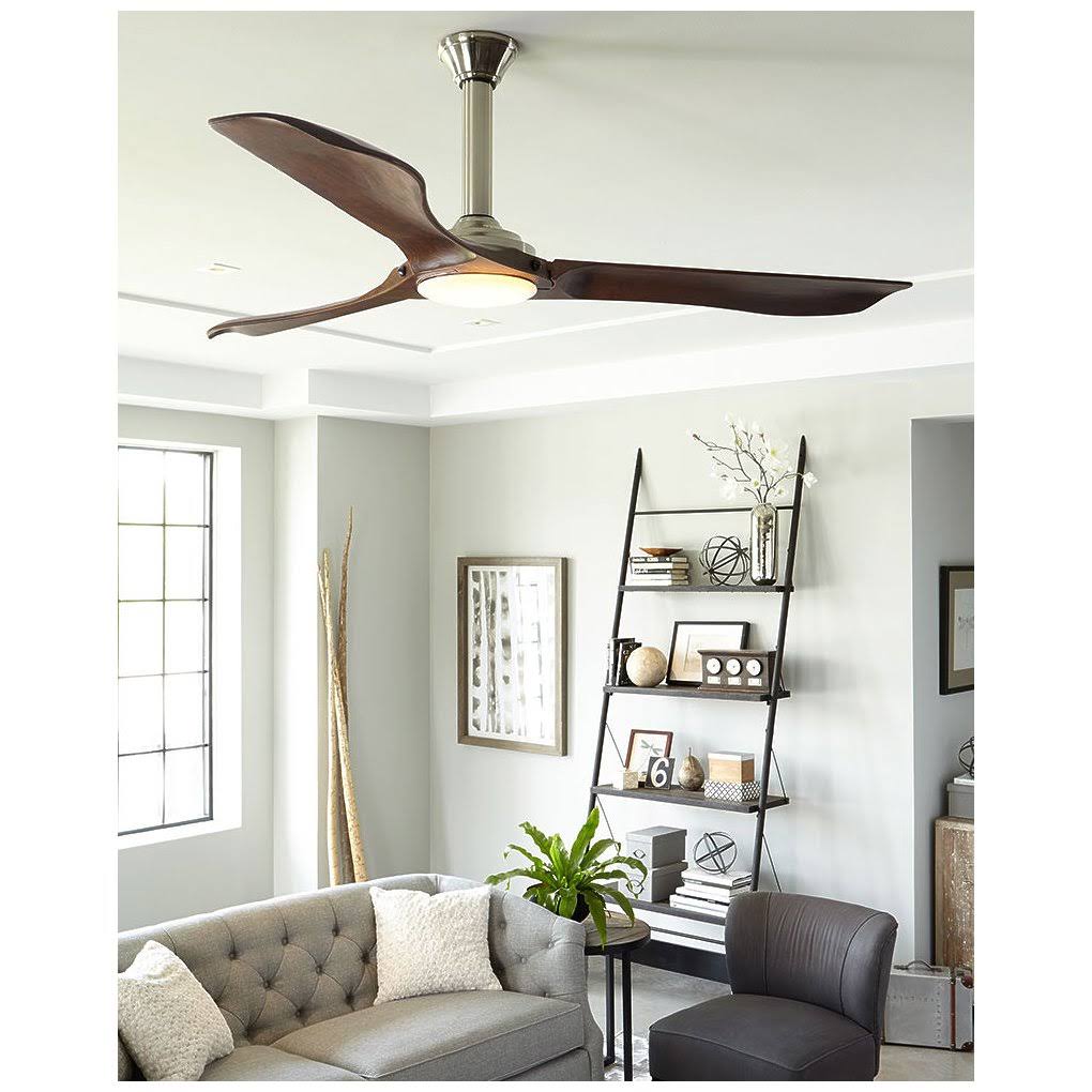 Brushed Steel Ceiling Fan with Light M552057