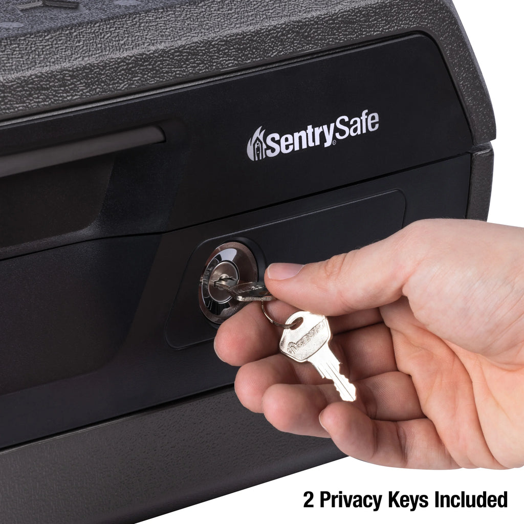 Fire-Resistant and Water-Resistant Safe Box with Key Lock, 0.36 Cu. ft. O50887