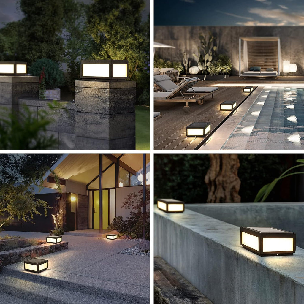 Outdoor Post Light LED Deck Cap Light with IP54 Waterproof E26 Bulb I6128