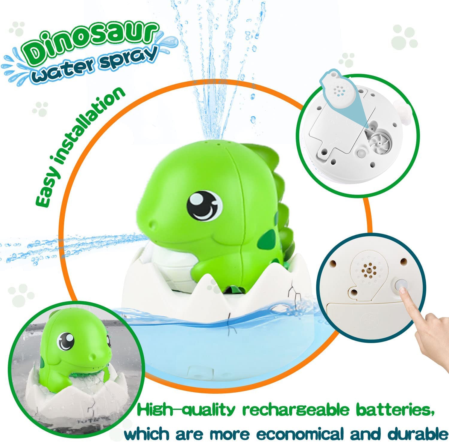 Whale Automatic Bath Toys with Inductive Sprinklers V335469