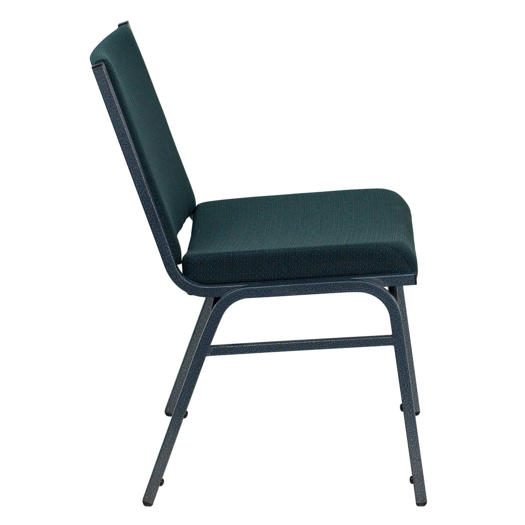 Black Patterned Fabric Stack Chair E487