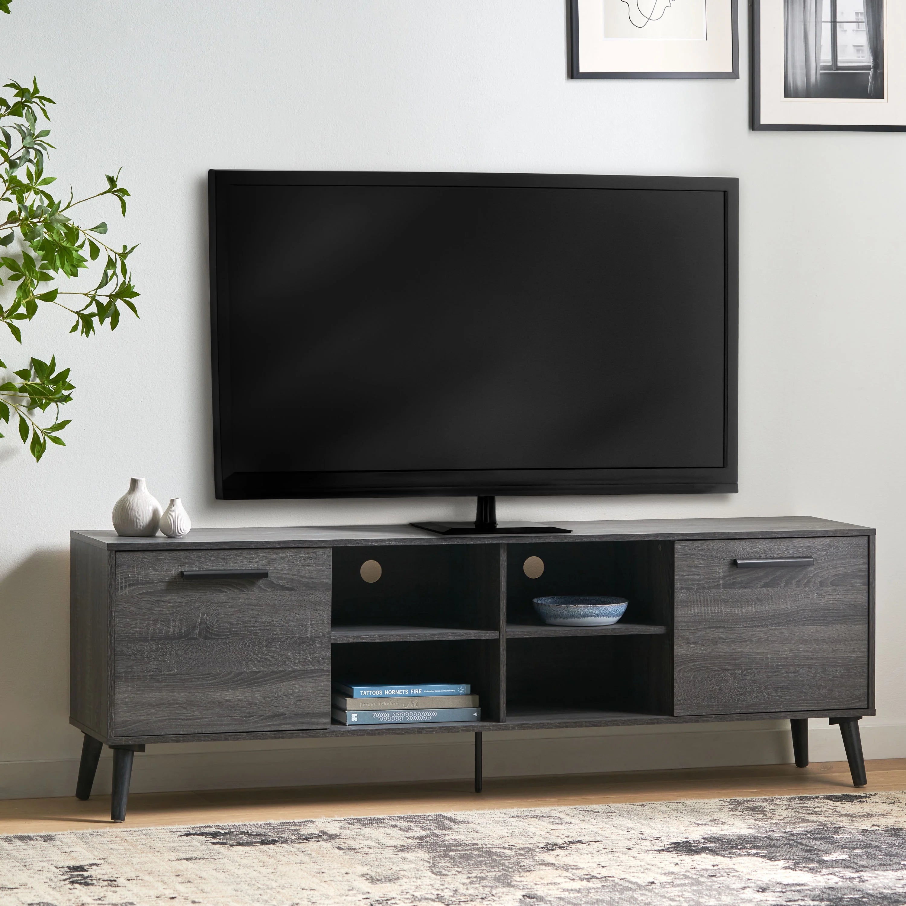 Grey Oak Finish TV Stand C671
