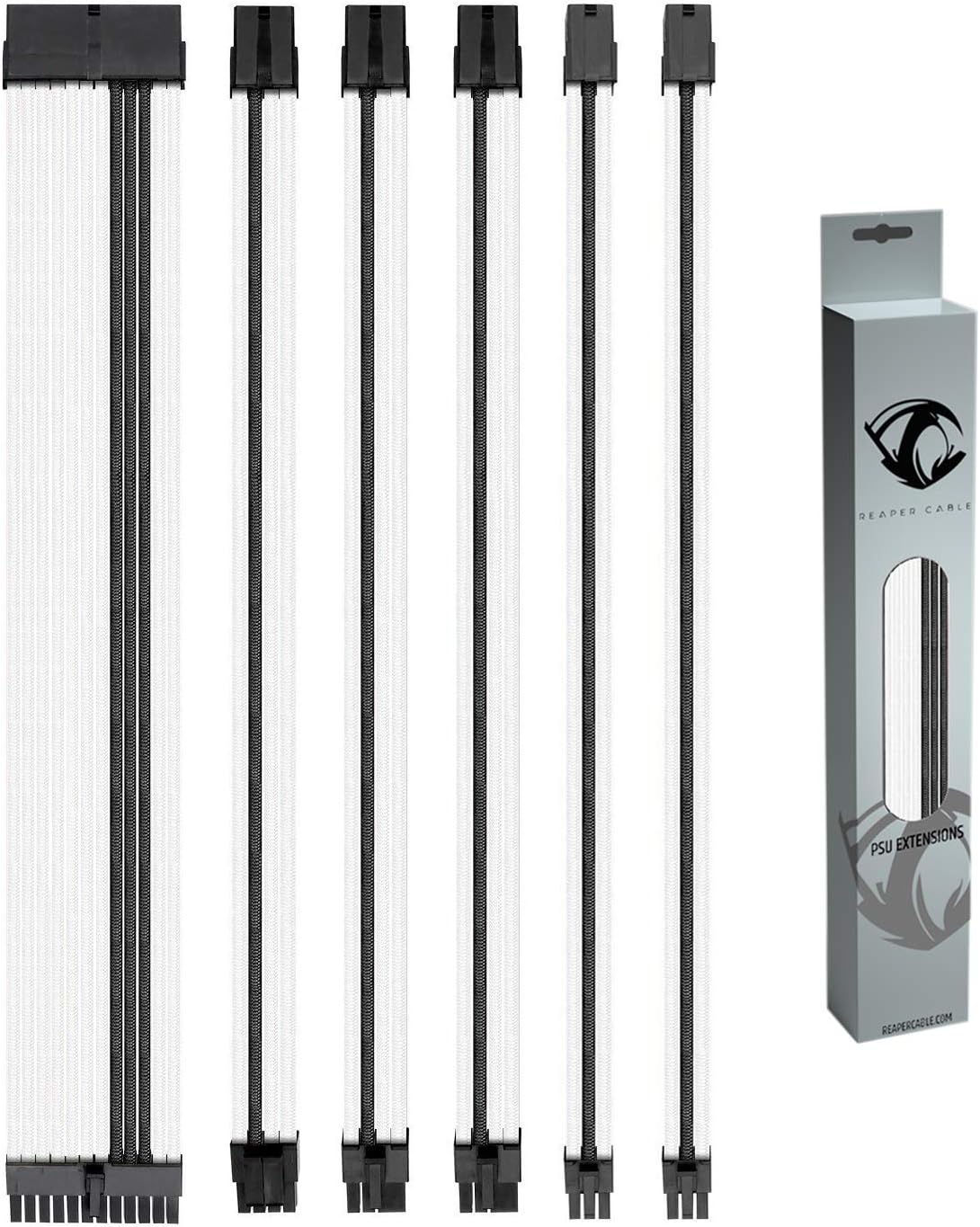 White & Aqua Blue Sleeved PSU Extension Set with Combs N139212