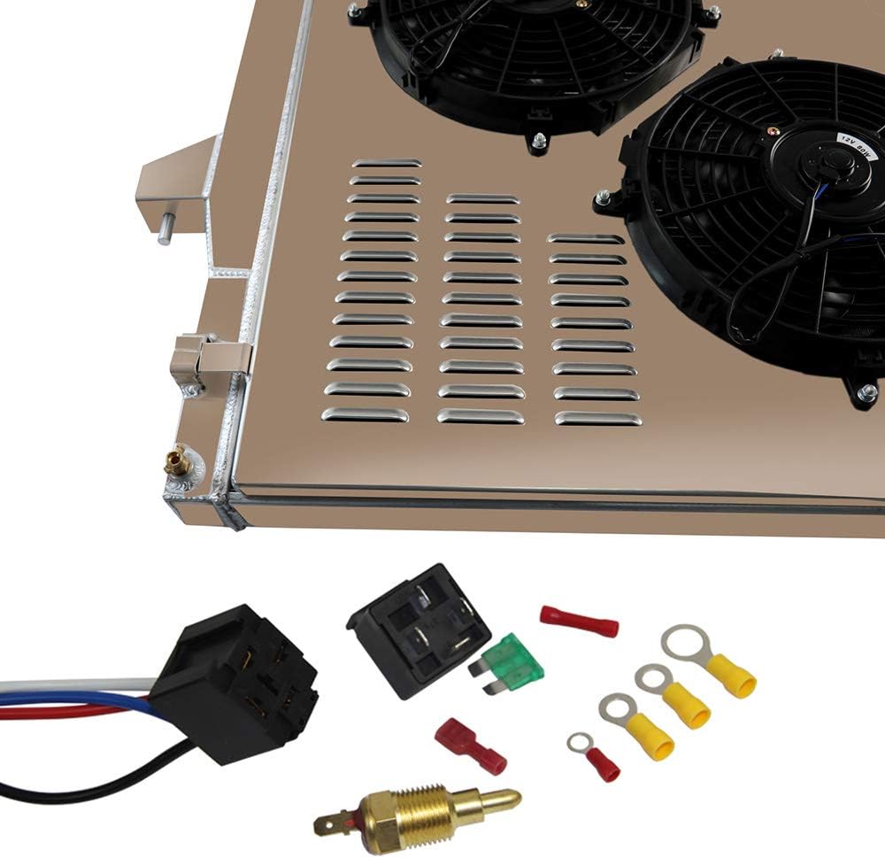 3 Row Core Aluminum Radiator with Shroud Fan and Relay G95692
