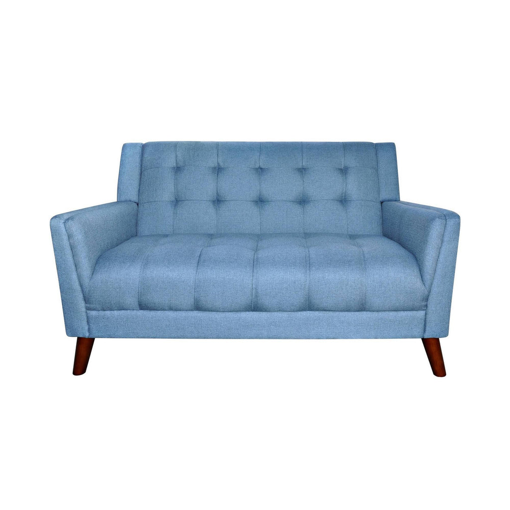 Blue Fabric Loveseat O987