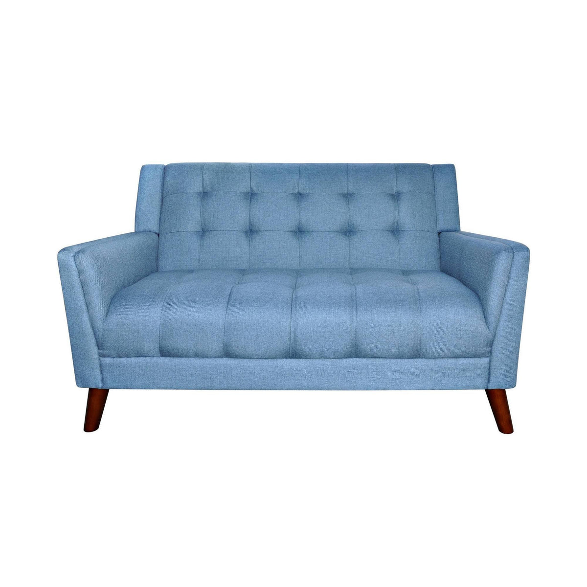 Blue Fabric Loveseat O987