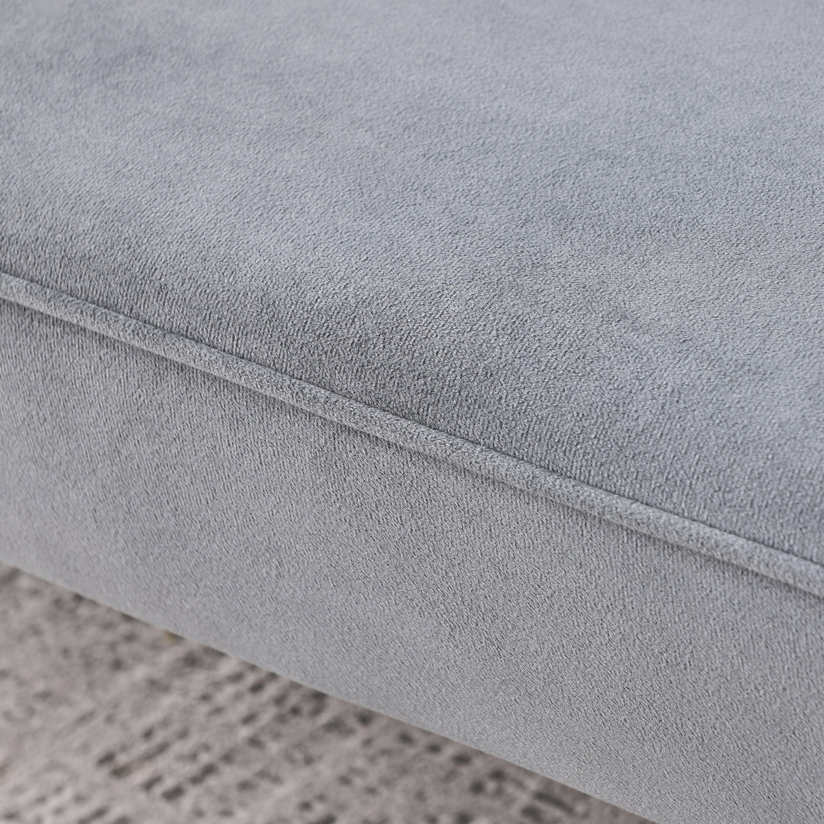 Grey Convertible Velvet Sofa Bed I692