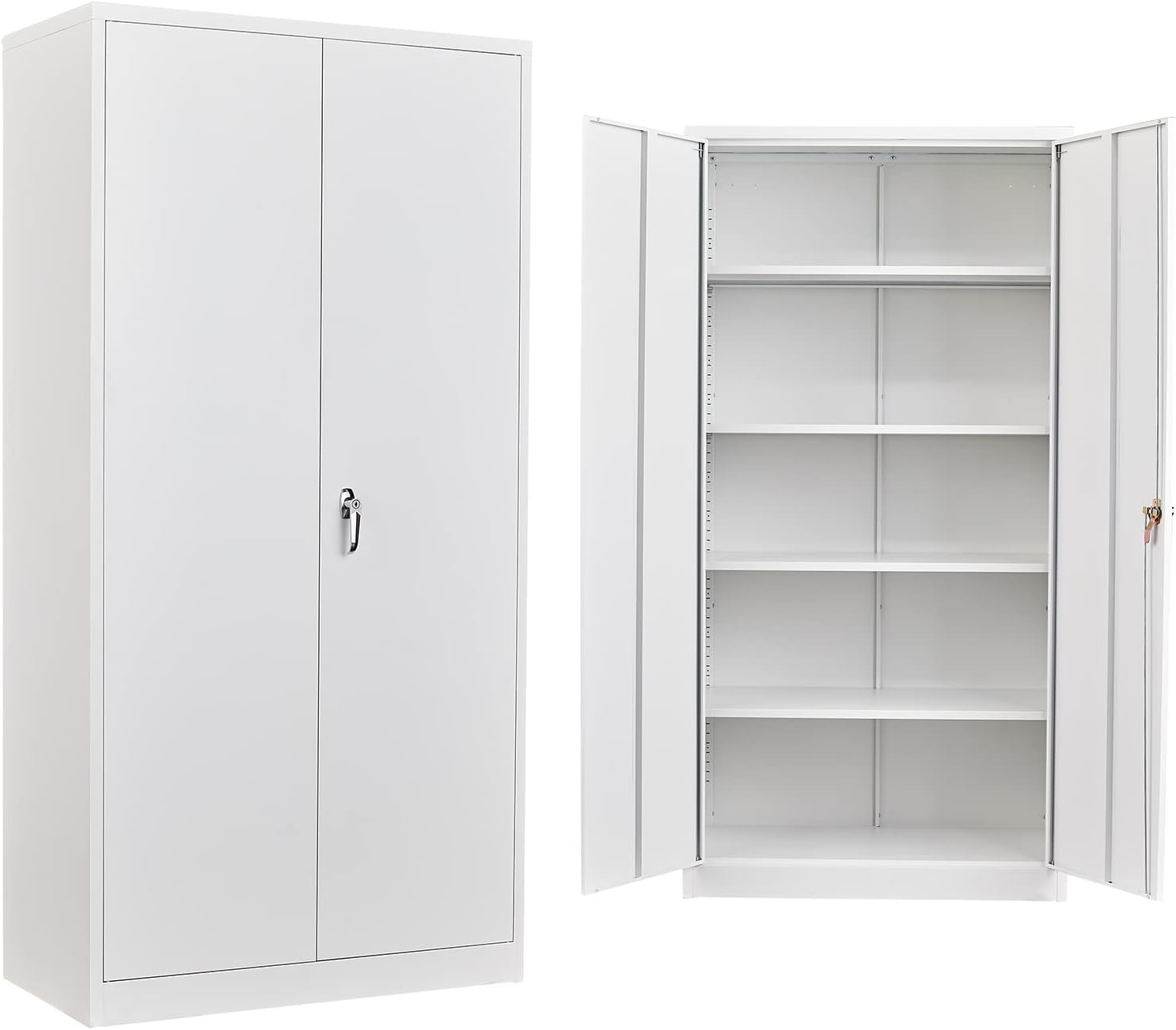 72'' Tall Steel Cabinet with 4 Adjustable Shelves L61196