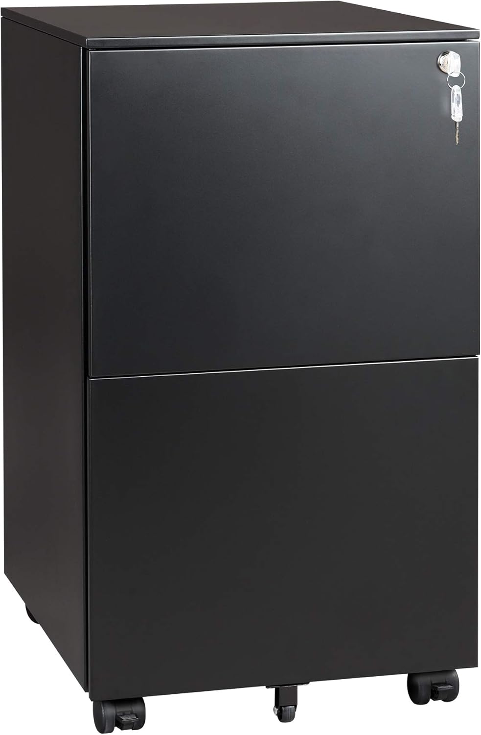 Black Vertical File Cabinet with Lock O787