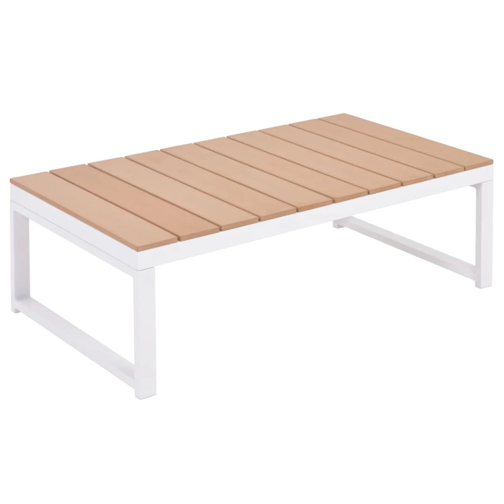 4 Piece Outdoor Conversation Sectional Sofa Set with Coffee Table Aluminum Frame Patio Lounge Set X653364