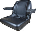 Black Tractor Seat with Armrests D1932