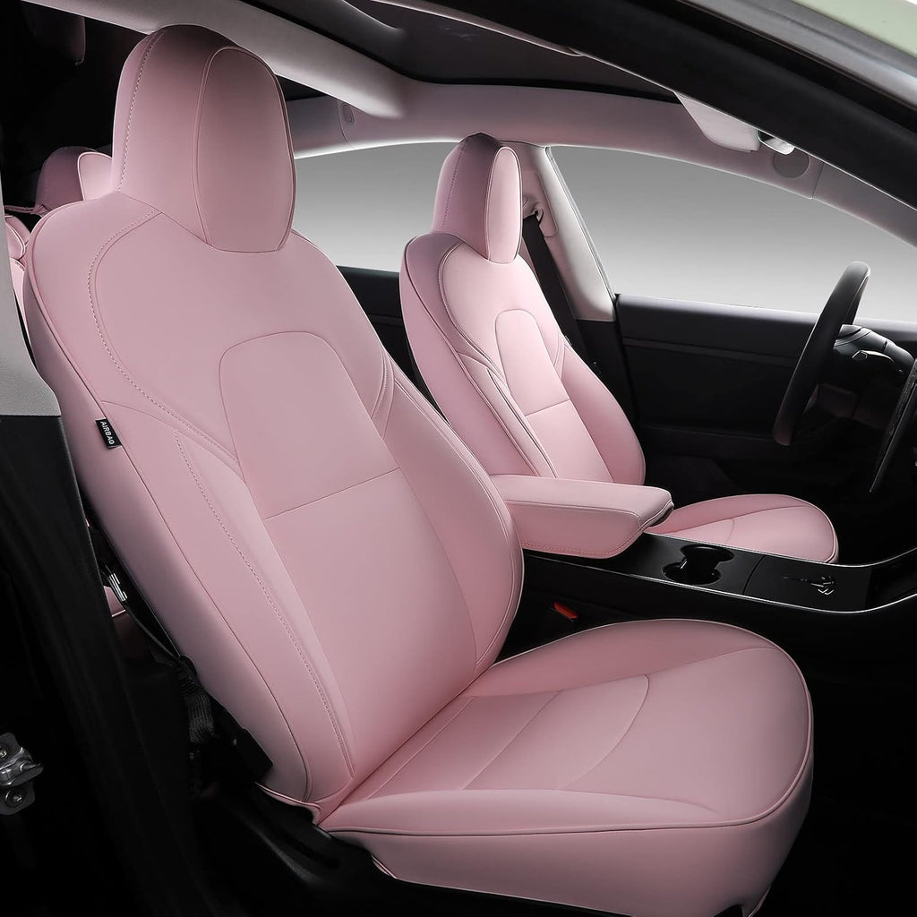 Red PU Leather Car Seat Cover for Tesla Model 3 Q261