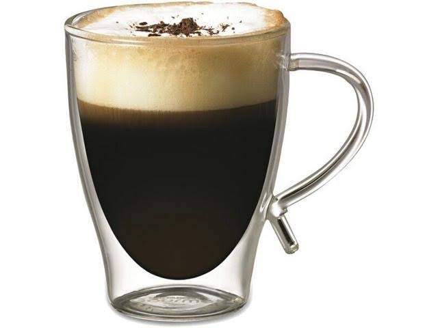 12-Ounce Double-Wall Glass Coffee Cup R716