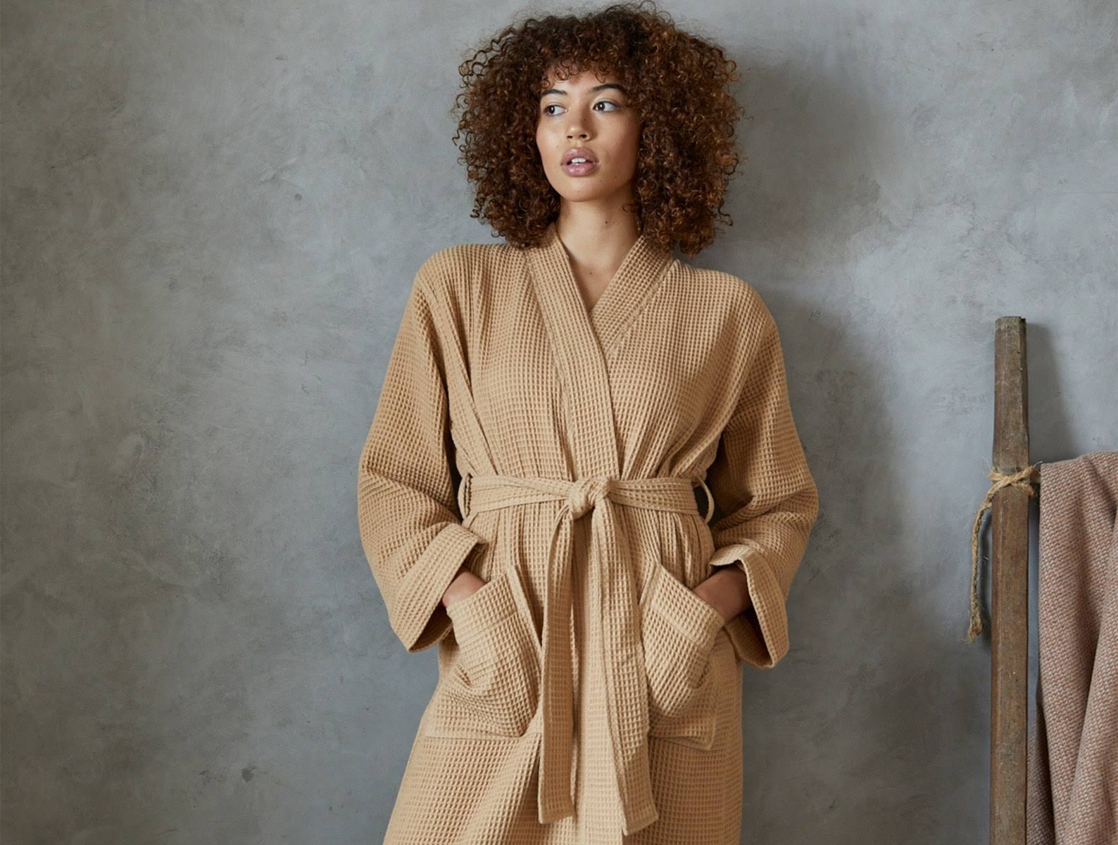 Organic Waffle Robe A78546