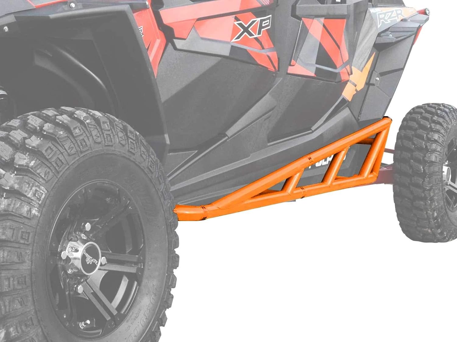 Red Nerf Bars with UV-Resistant Powder Coat Finish X282