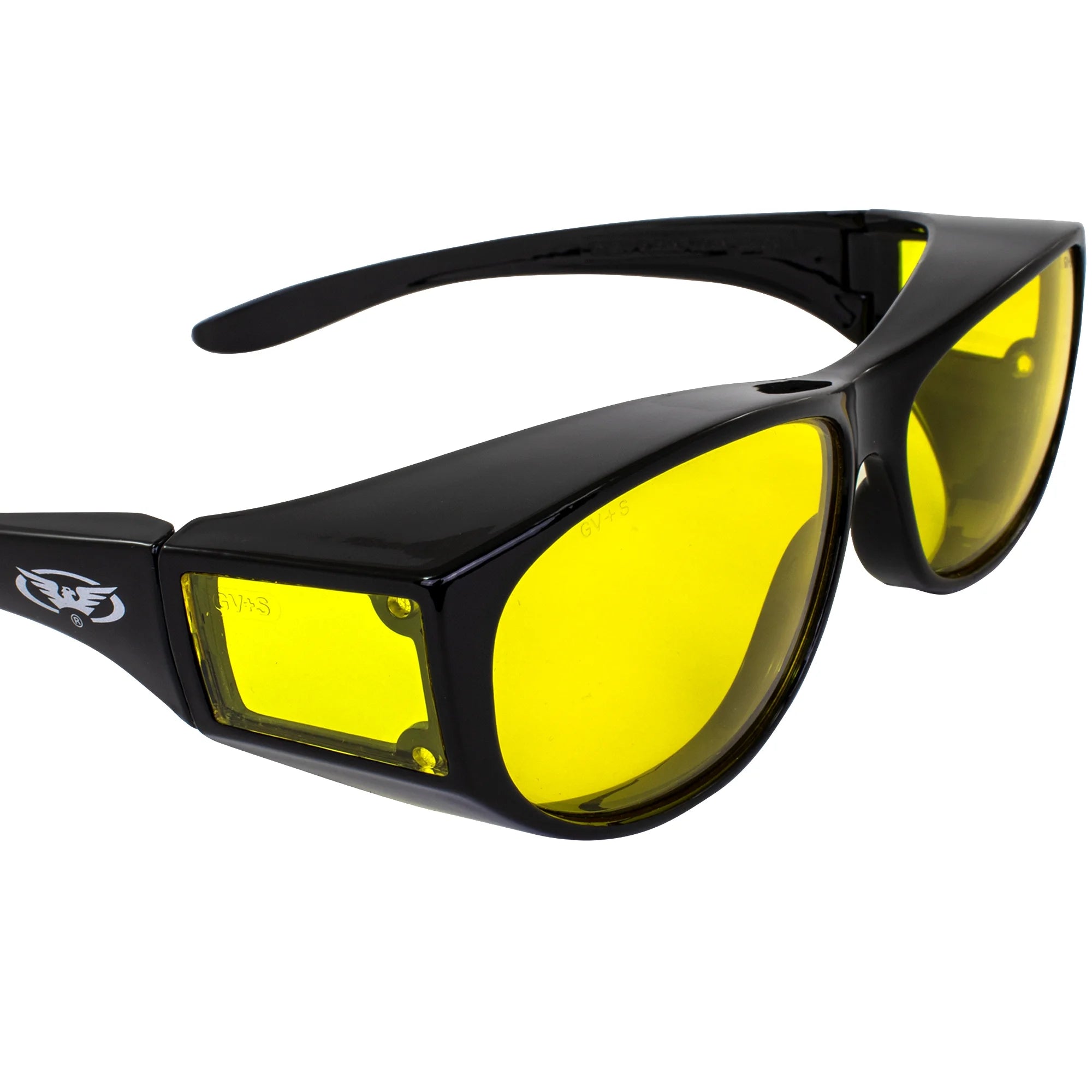 3 Pairs Gloss Black Safety Glasses with Microfiber Pouch D994977