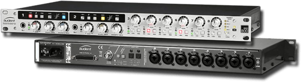 8 Channel Microphone Preamplifier with 2 XLR Mic Cables O1239