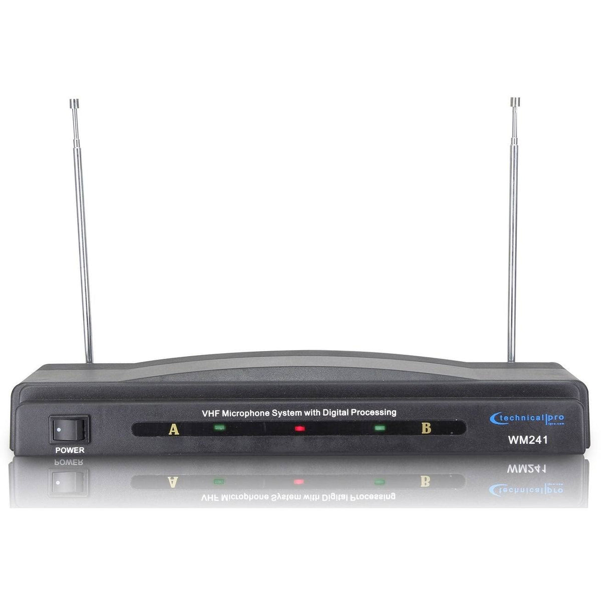 Dual Wireless Microphone System VHF High Band Microphone Set, 2 Mics, 2 Lapel Mic, Black S56622