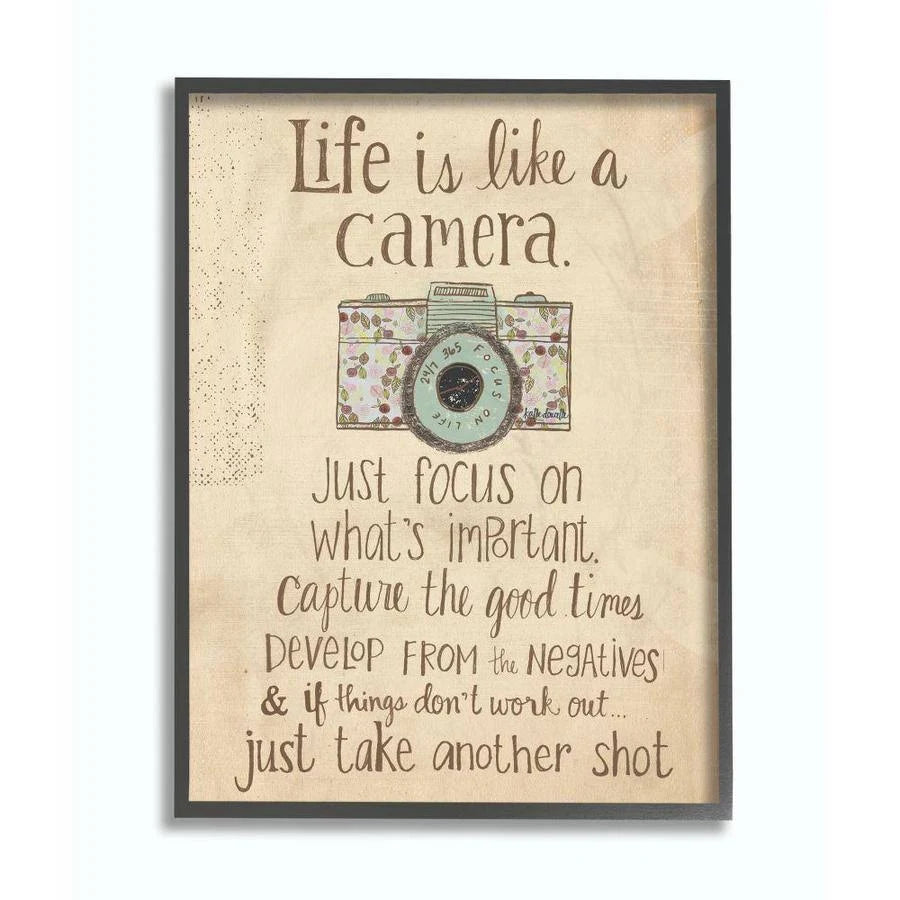 Black Framed Inspirational Wall Decor K8898